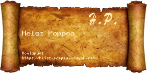Heisz Poppea névjegykártya